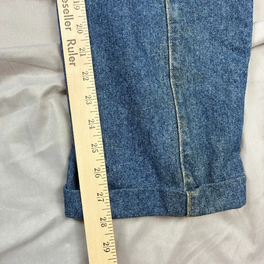 VTG Sasson Pleated Denim Trousers Women 28 x 28 Blue High Waist Tapered USA 80s